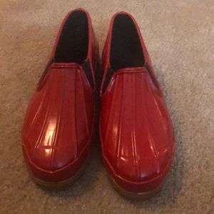 Red Woodstock Rain Shoe, Women Size 9